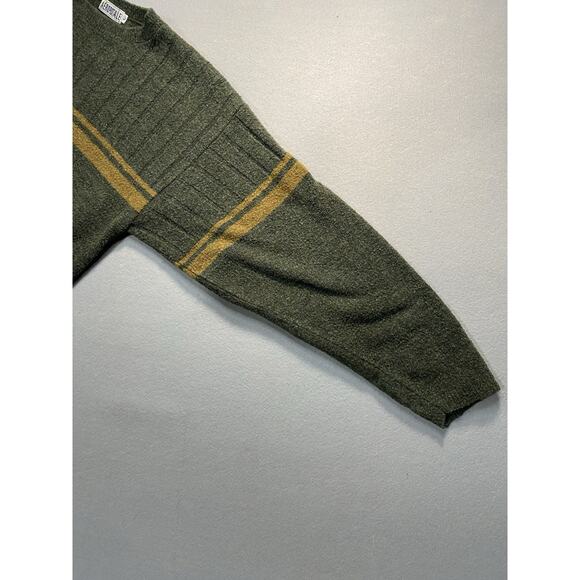 Vintage Aeropostale Sweater Mens Large Crewneck Cotton Pullover Green USA 90s - Picture 5 of 10
